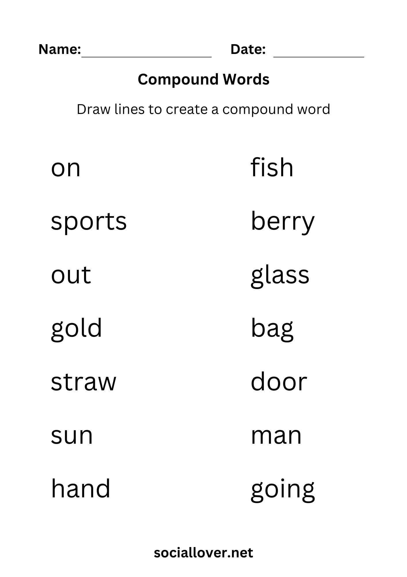 Grade 3 compound words worksheets